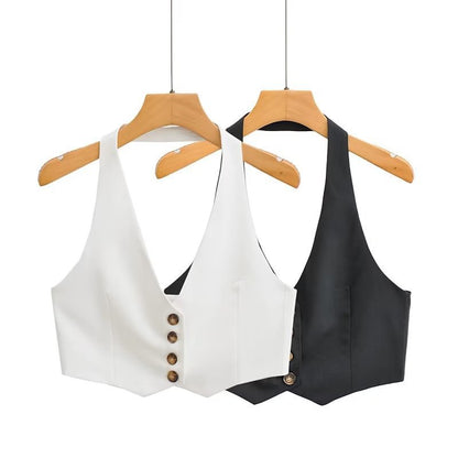 Women Vest Single-Breasted Vest